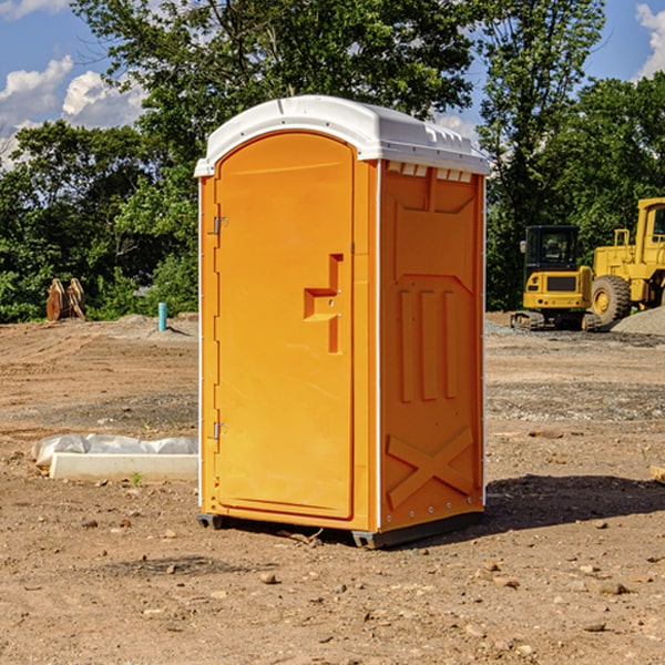 how often are the portable restrooms cleaned and serviced during a rental period in Orangeville UT